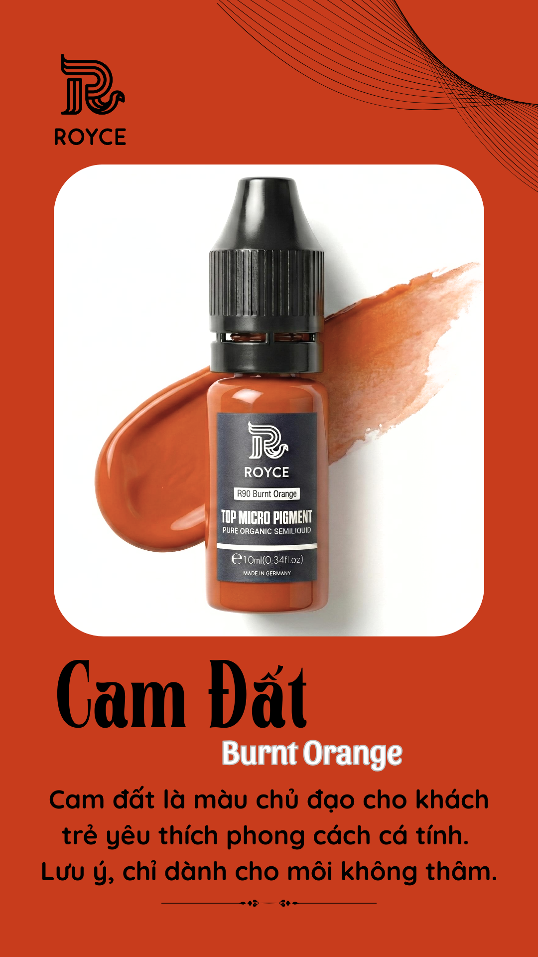 Mực màu cam đất - Burnt Orange