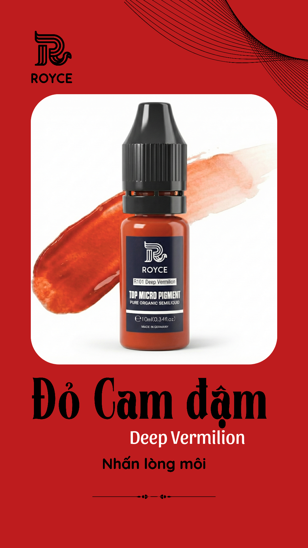 Mực màu đỏ cam đậm - Deep Vermilion