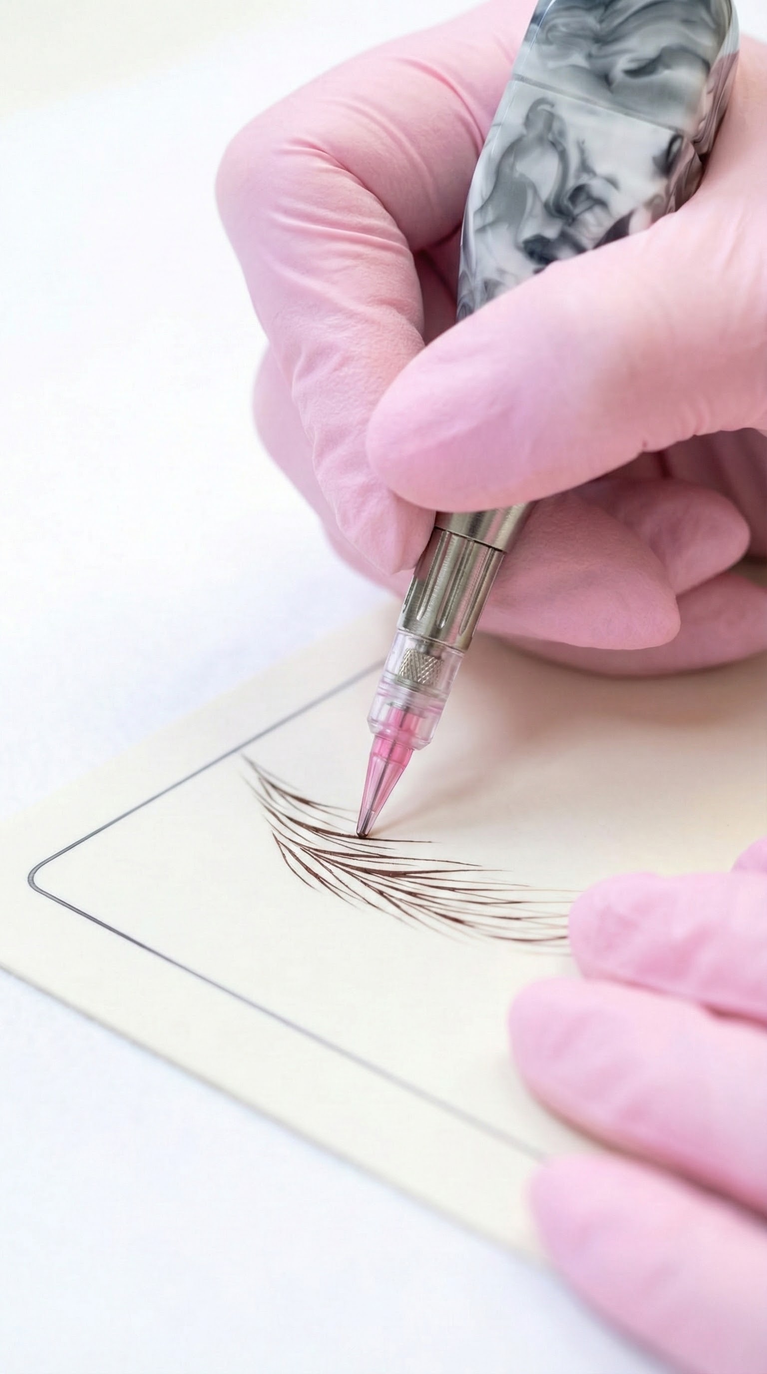 Da giả học phun xăm - Da trơn màu trắng